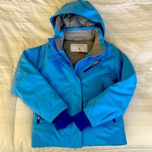 Spyder Girls light blue ski jacket size 8